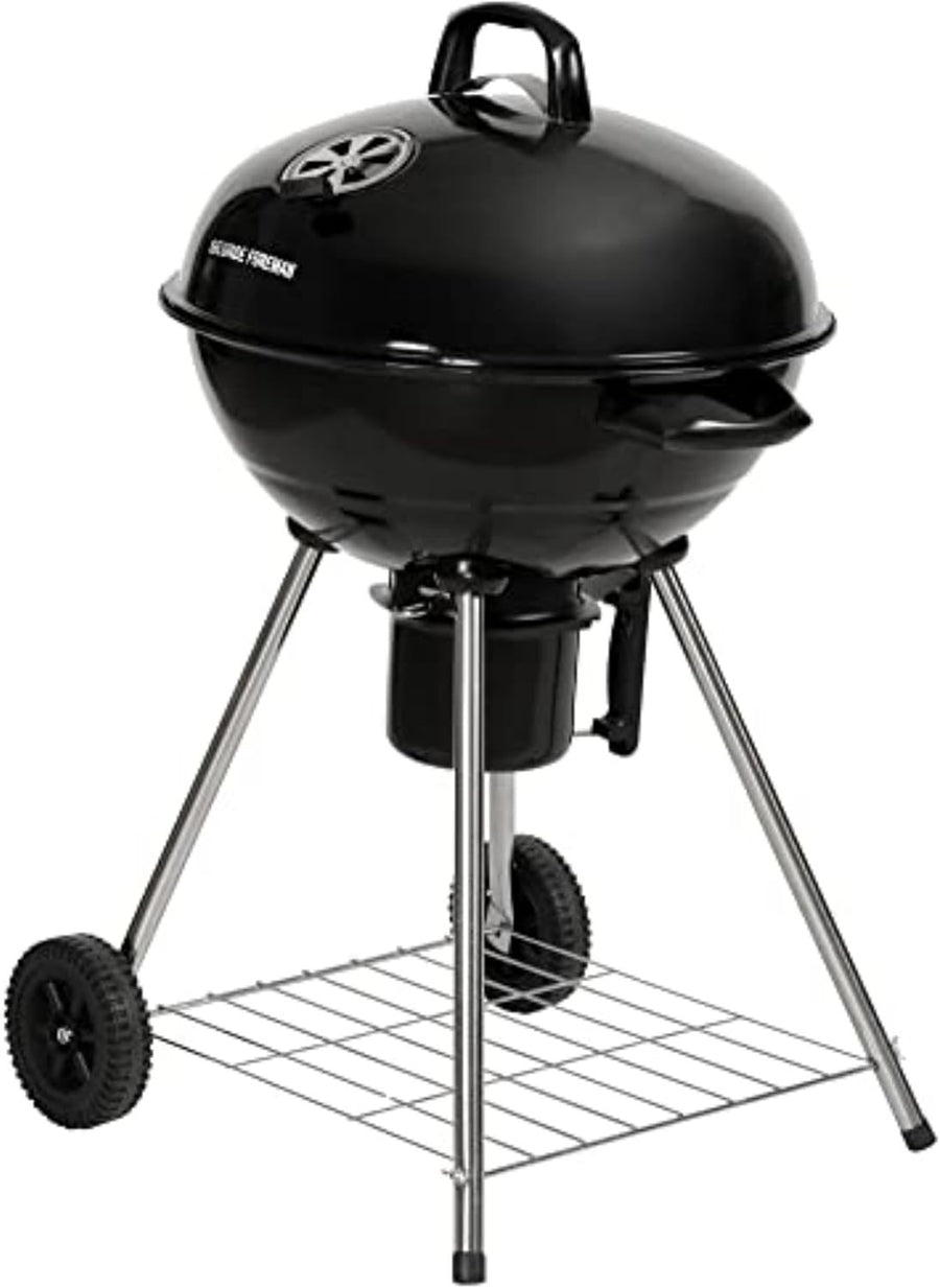 Portable Charcoal Kettle BBQ Grill 47.5cm with Thermometer & Stand