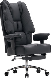 Oversized Heavy Duty Office Chair Big & Tall Ergonomic PU Leather Swivel Black