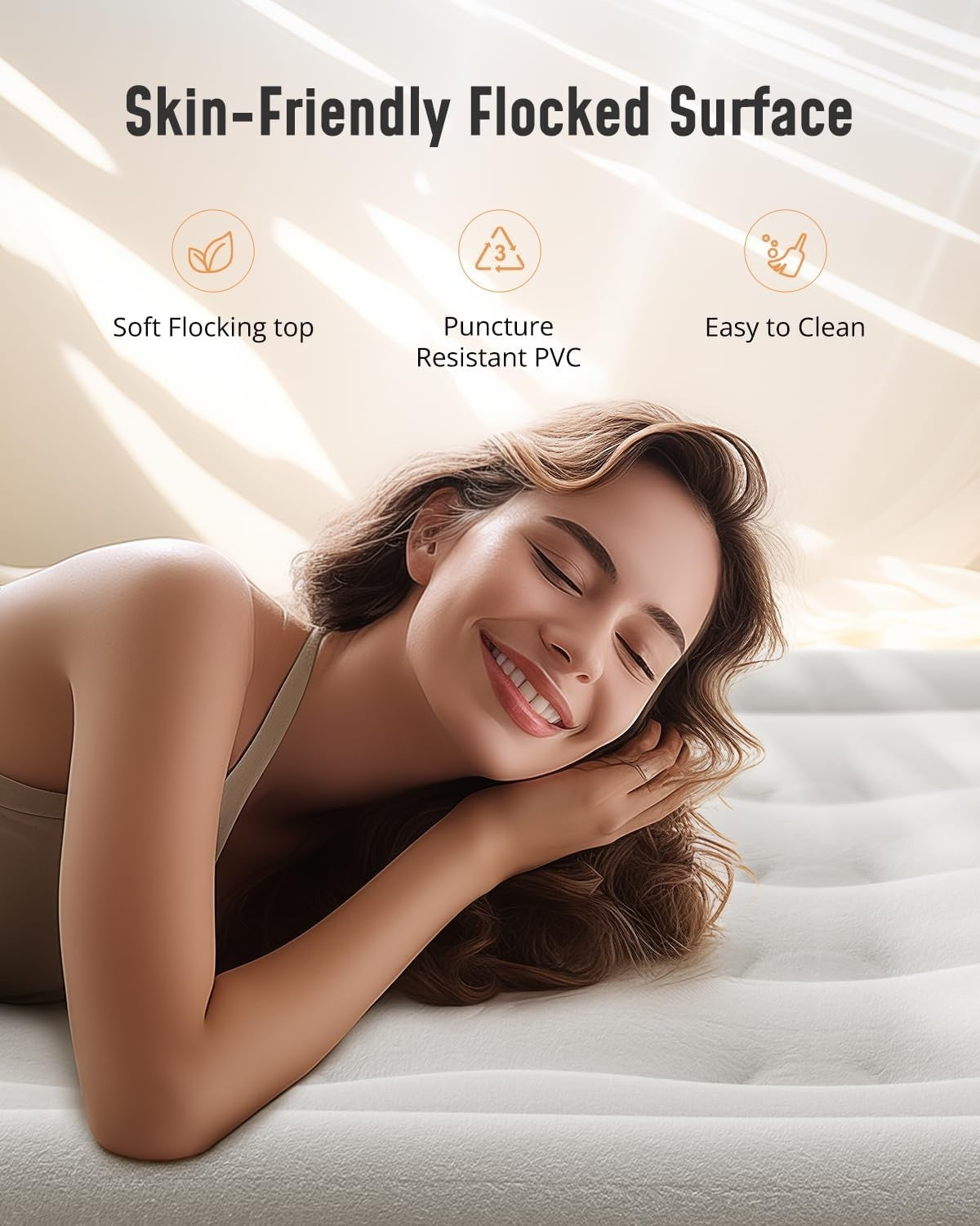 Luxury Double Air Mattress Built-In Electric Pump Raised Inflatable Bed