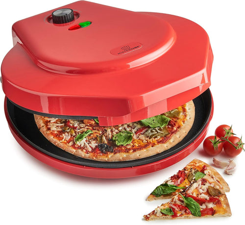 12" Electric Pizza Maker 1400W | Non-Stick Plates | Crepe Pancake Omelette Oven