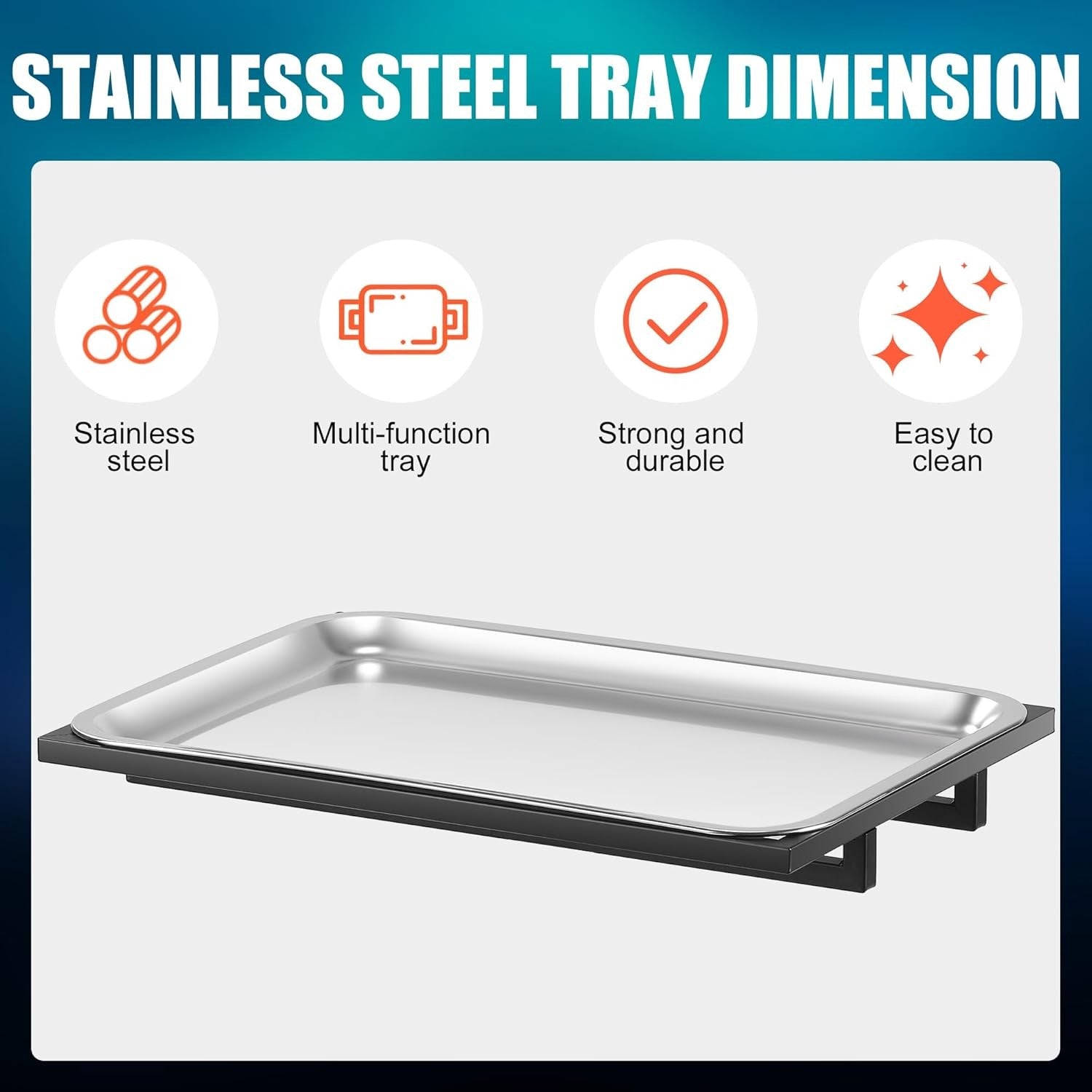 Stainless Steel Tattoo Tray on Wheels Adjustable Height Rolling Studio Trolley