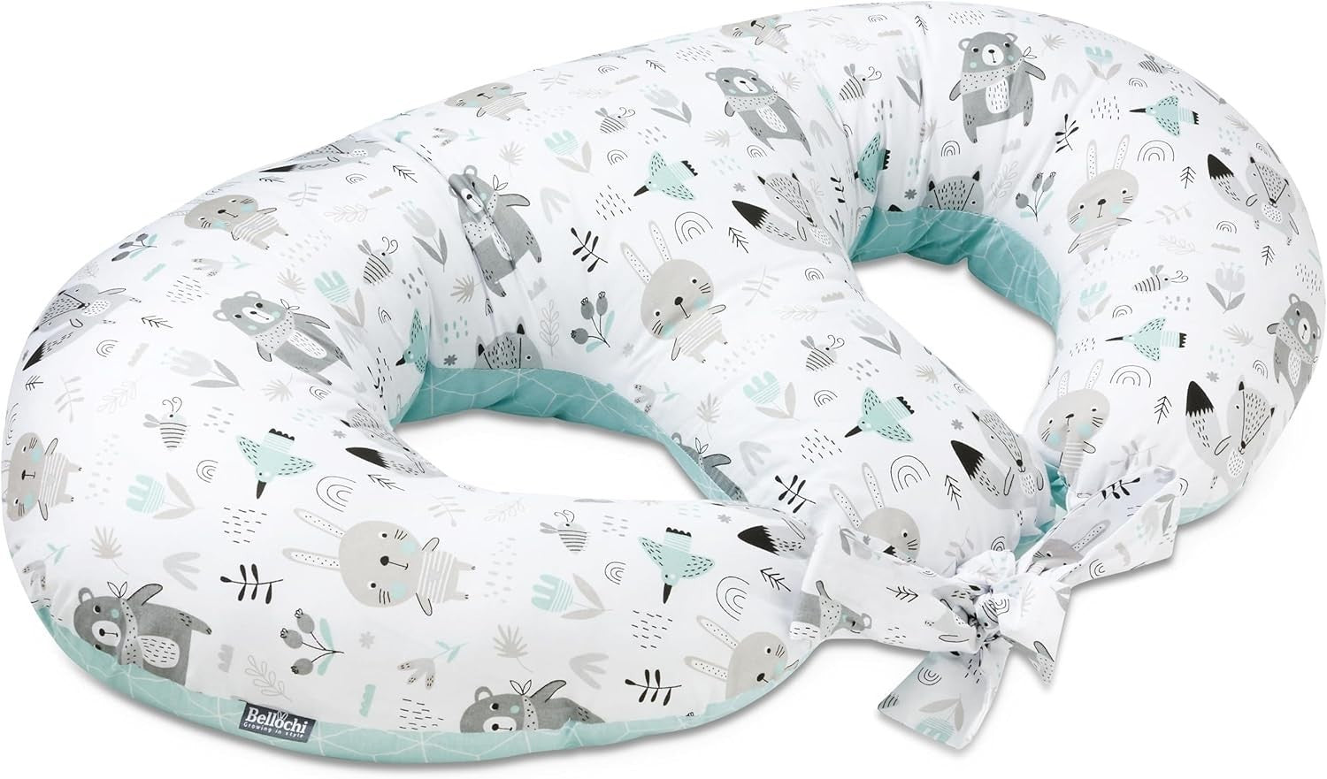 Twin Nursing Pillow Breastfeeding Support Cushion OEKO-TEX Cotton Cover