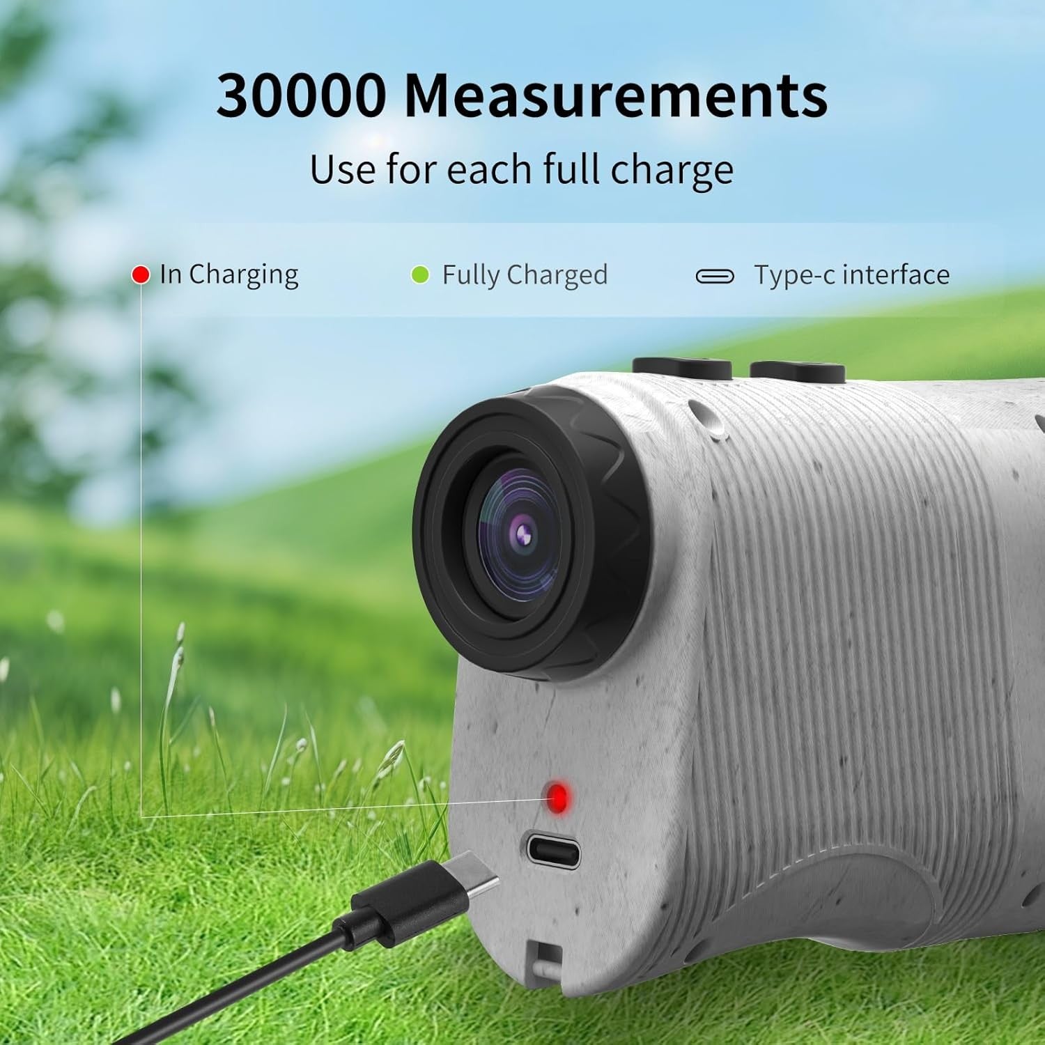 Golf Rangefinder 1200Y Laser Slope 7X Magnification Flag Lock USB Rechargeable