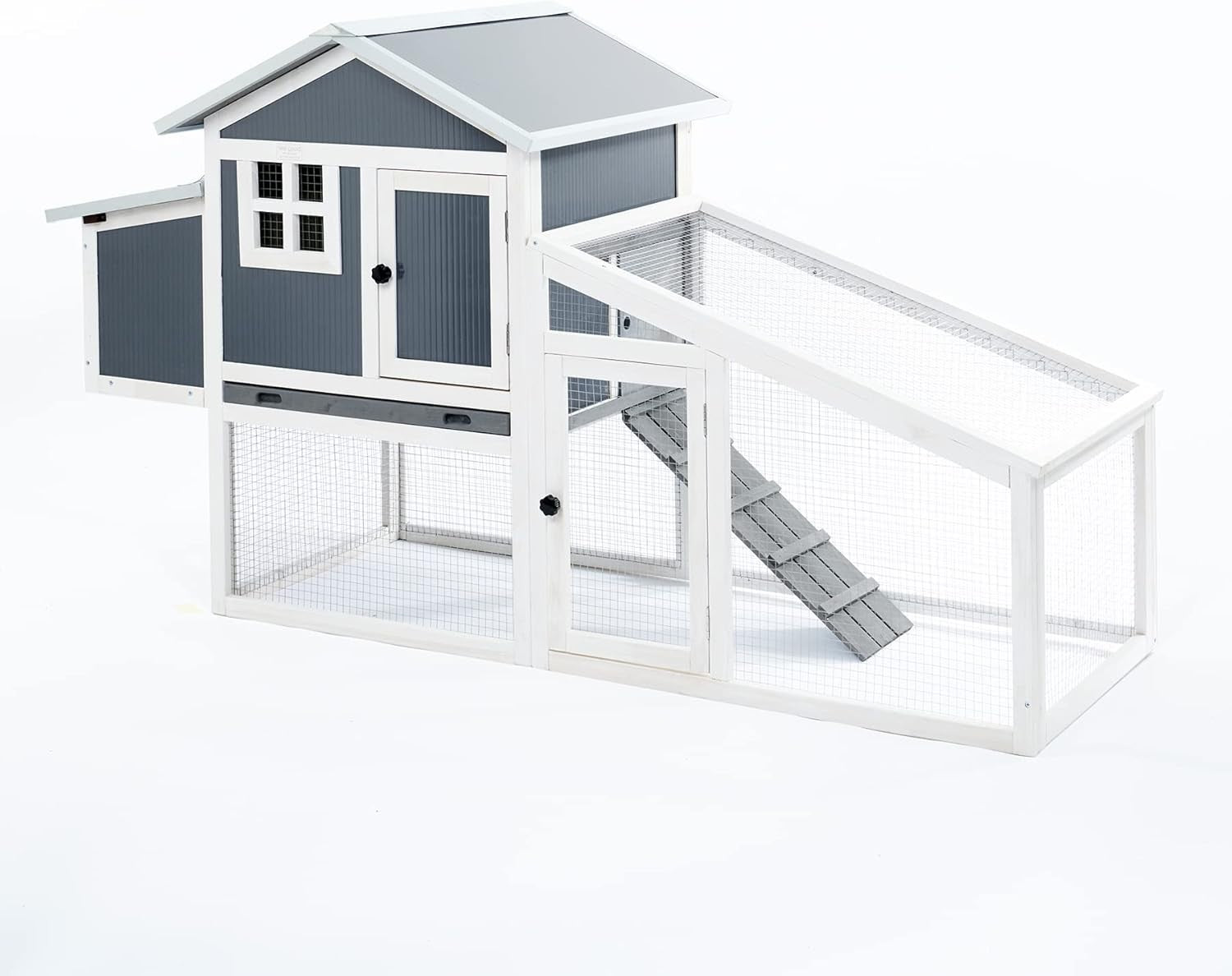 Plastic Chicken Coop with Run Nest Box Ventilated Secure Easy Clean