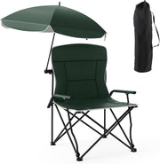 Camping Chair with Adjustable Umbrella Canopy Seat
