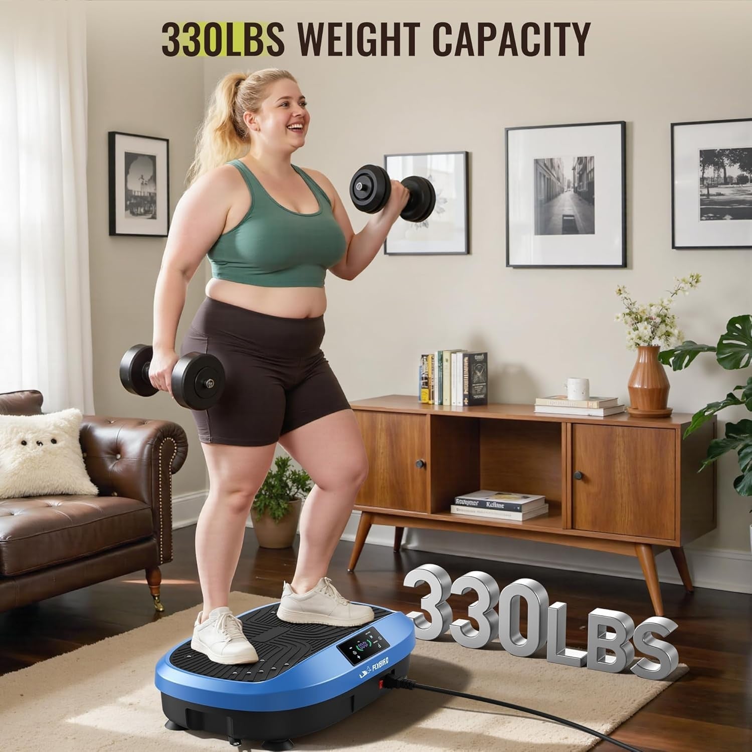 Vibration Plate Exercise Machine 120 Speeds 5 Programs 150KG Home Trainer