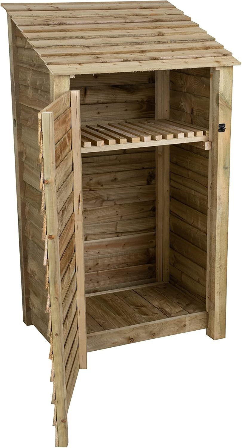 Wooden Garden Shed 6FT Outdoor Storage with Shelf Weatherproof Tool Store