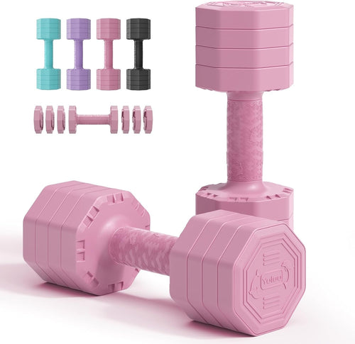 Adjustable Dumbbell Set 2–5KG Each Non-Slip Hand Weights Home Gym Women