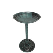 40cm Resin Bird Bath Outdoor Garden Feature – Verdi Green Weatherproof