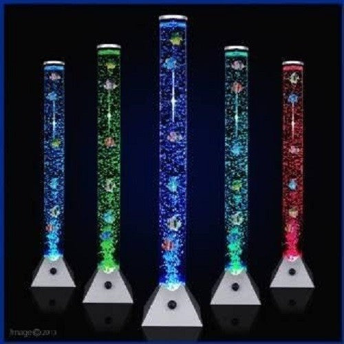 LED Bubble Tube Floor Lamp 90cm Colour Changing Mood Light Standing Tower