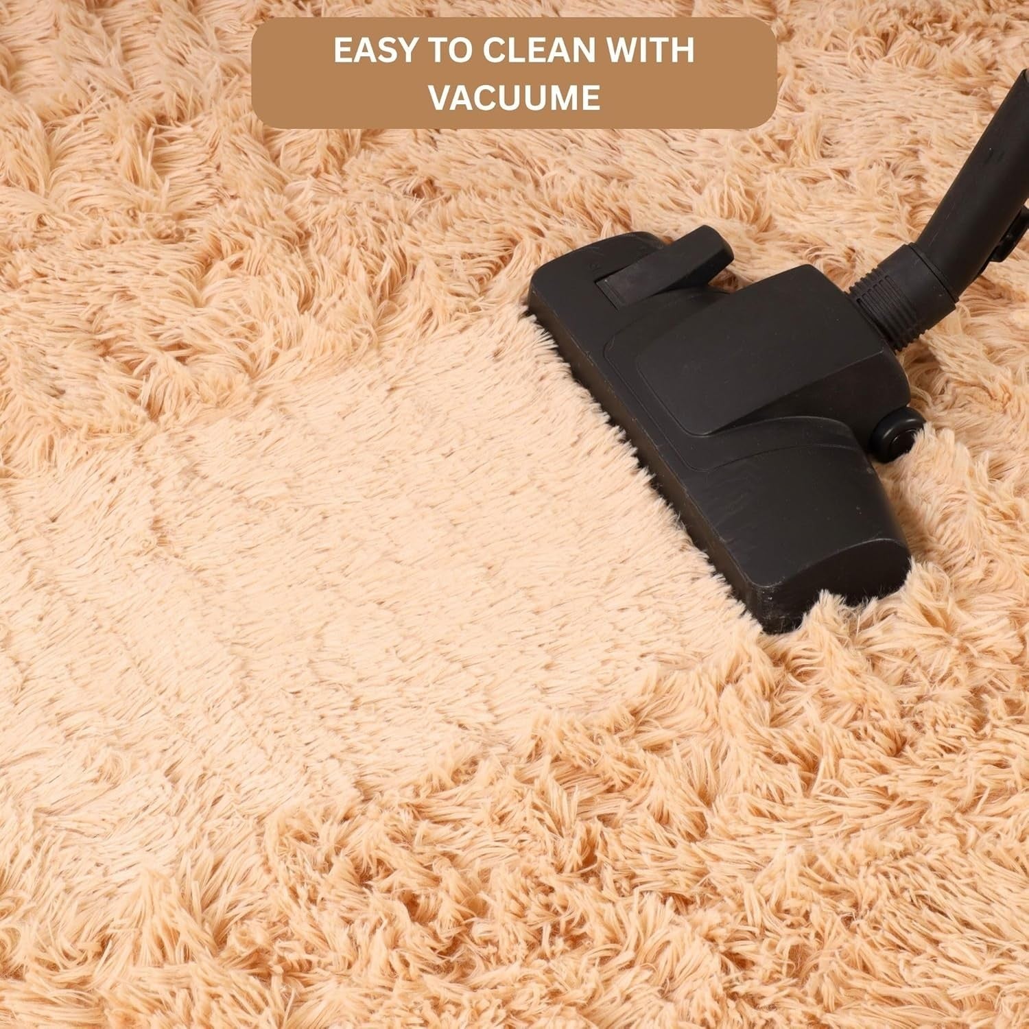 Beige Hallway Runner Rug 80x300cm Soft Fluffy Non-Slip Shaggy Carpet Long Area