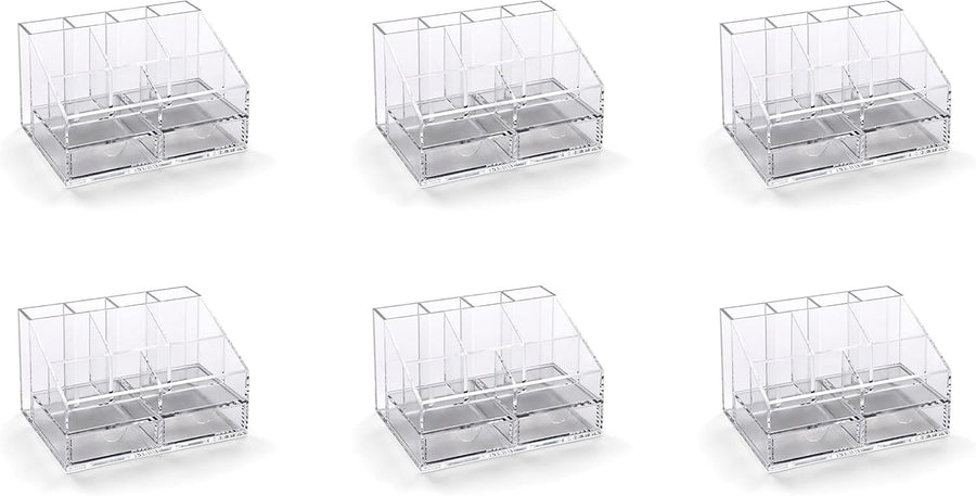 Clear Desk Organiser 9 Compartments + 2 Drawers – Office & Home Storage
