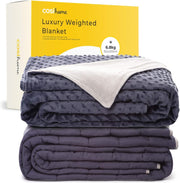 6.8kg Luxury Weighted Blanket, Grey Cotton Cover Sensory Anxiety Relief