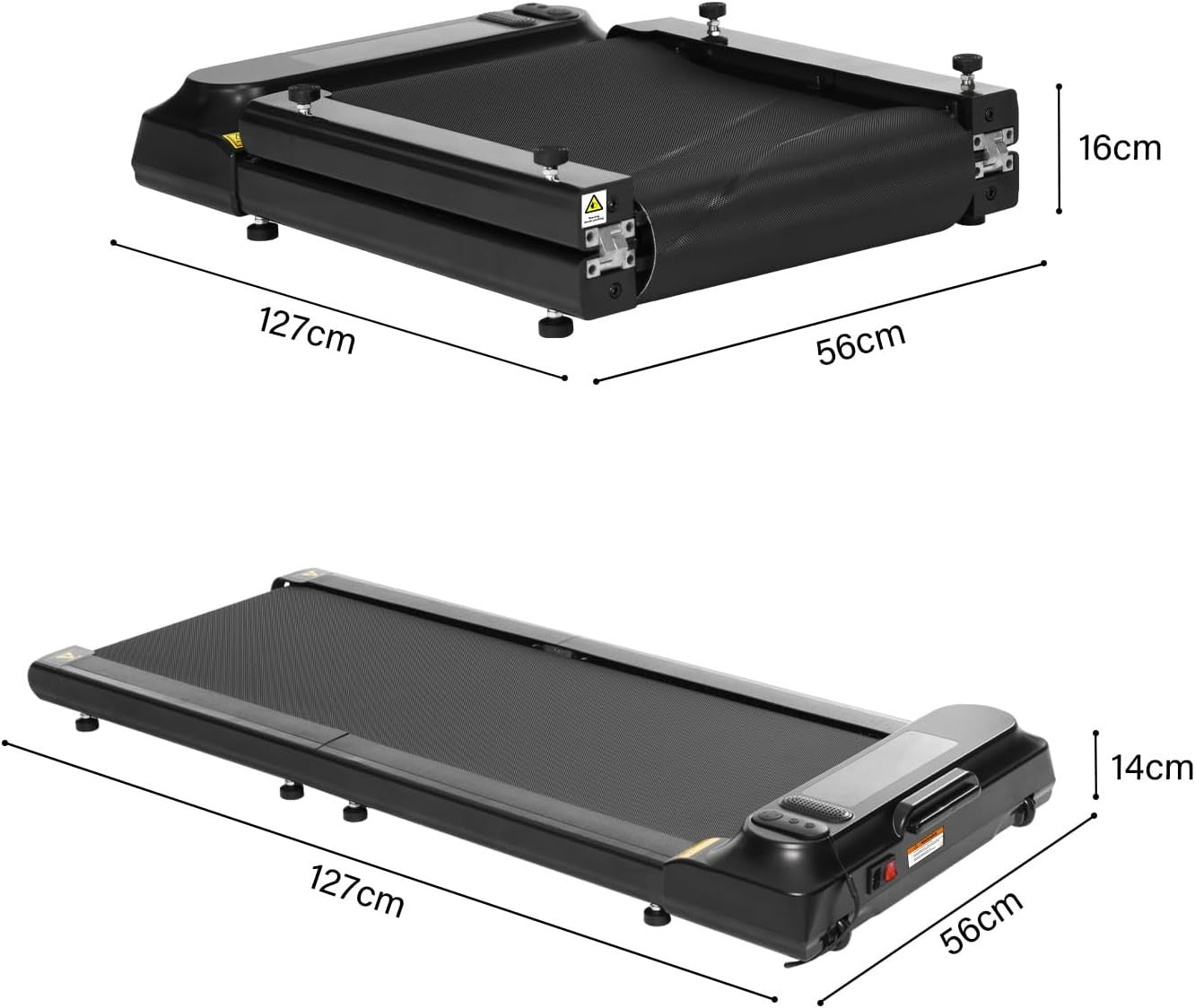 Folding Walking Pad 0.75HP Under Desk Treadmill LED Display Remote App Control