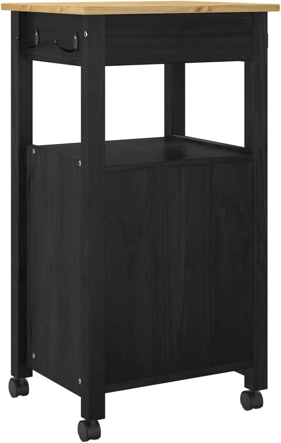 Expandable Kitchen Trolley on Wheels Storage Cabinet Worktop Mobile Serving Cart