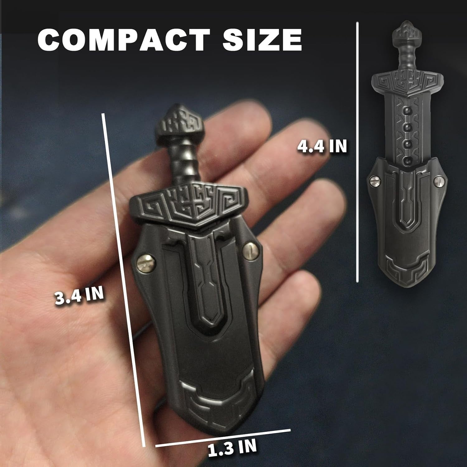 Metal Sword Fidget Slider Clicker EDC Stress Relief Pocket Toy