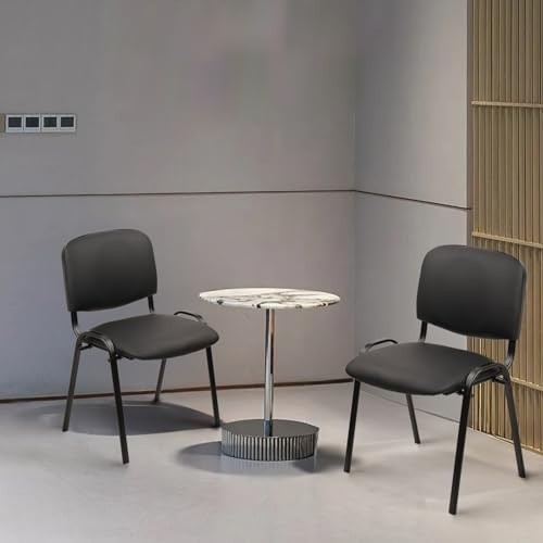 Stackable PU Leather Office Guest Chair Armless Waiting Room Seat