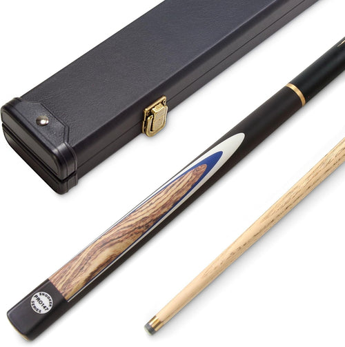 48in Kids Snooker Pool Cue 3 Piece 10mm Tip Junior Hard Case