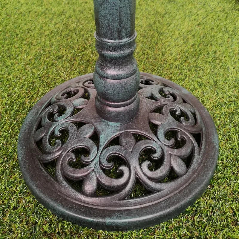 40cm Resin Bird Bath Outdoor Garden Feature – Verdi Green Weatherproof