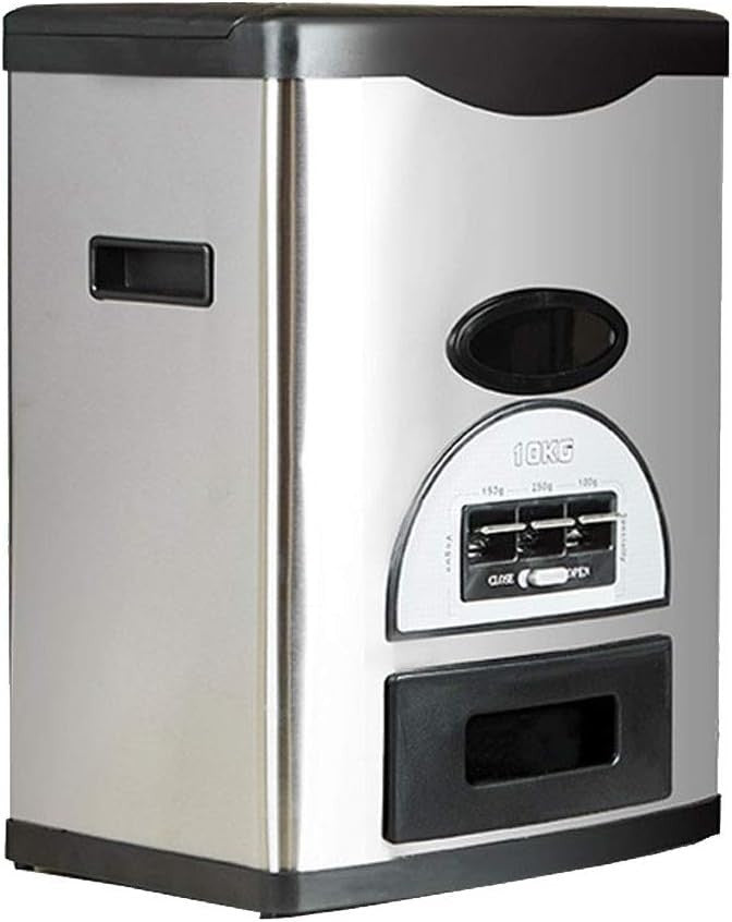 10KG Stainless Steel Rice Dispenser Airtight Grain Bin