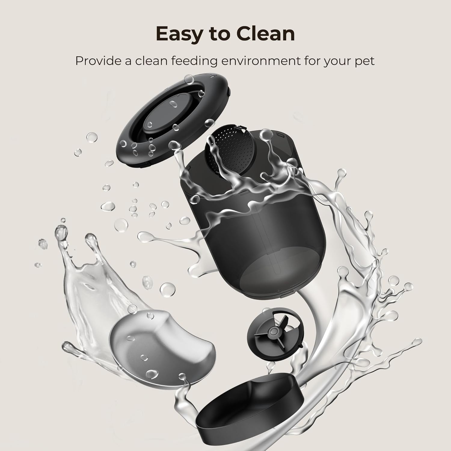 Smart Cat Feeder Dual Camera 1080P WiFi App Control 6L Auto Feeder