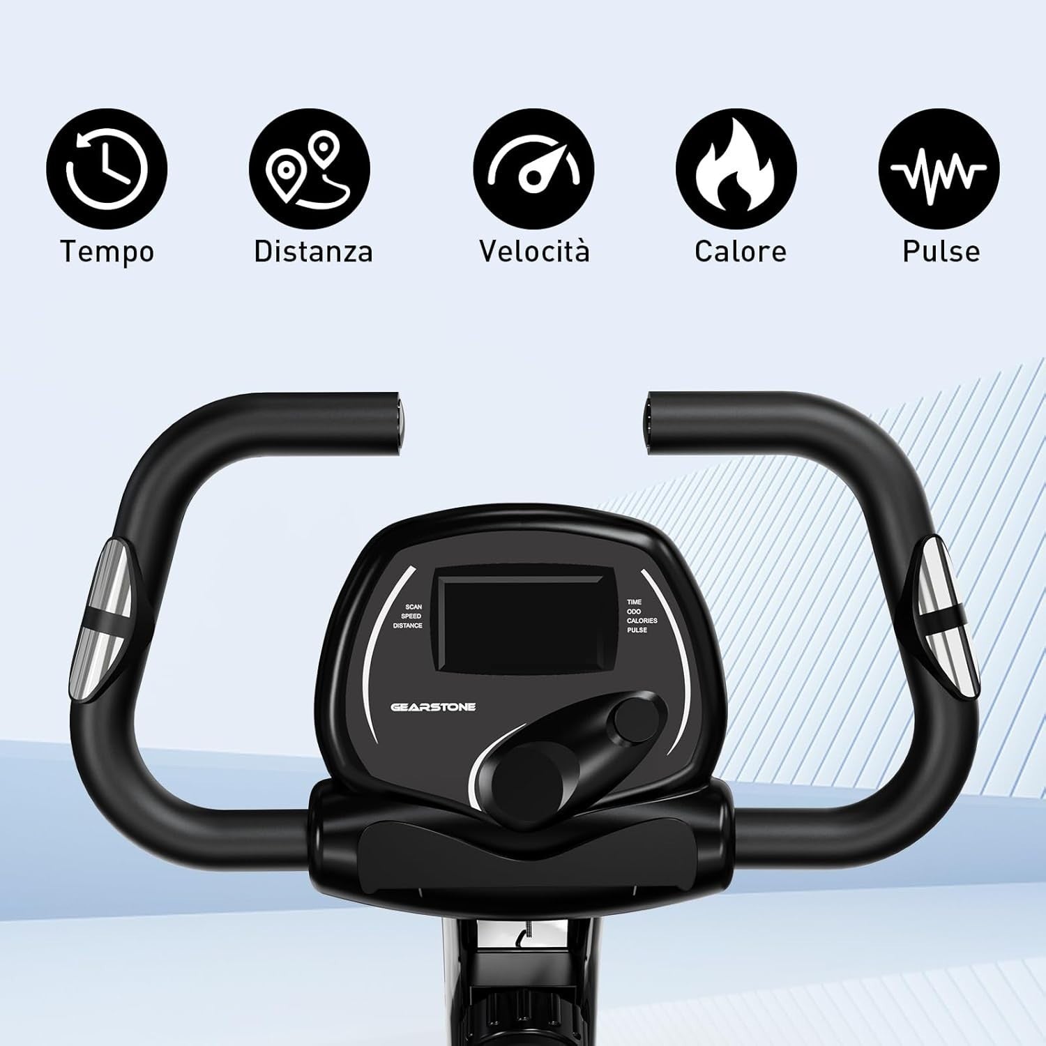Foldable Magnetic Exercise Bike w/ LCD Monitor, 12 Levels & Heart Rate Sensor