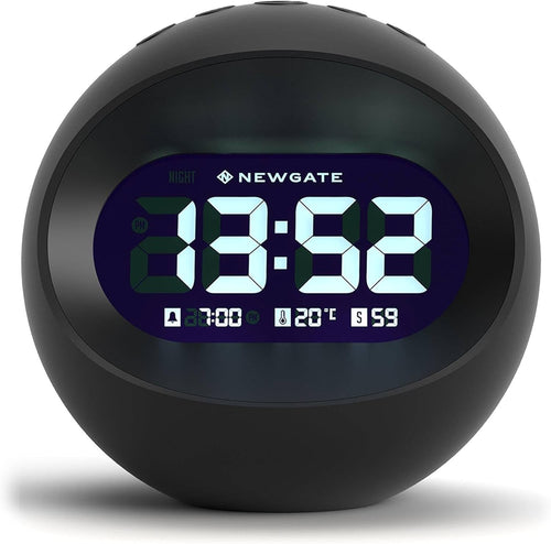 Retro Digital Alarm Clock LED Display Snooze Temperature Desk Bedside