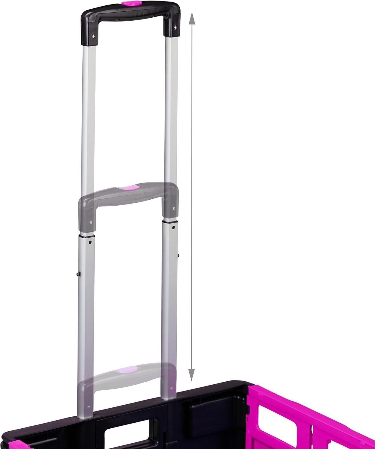 Blue/Black Foldable 50L Shopping Trolley – Telescopic Handle & Lid