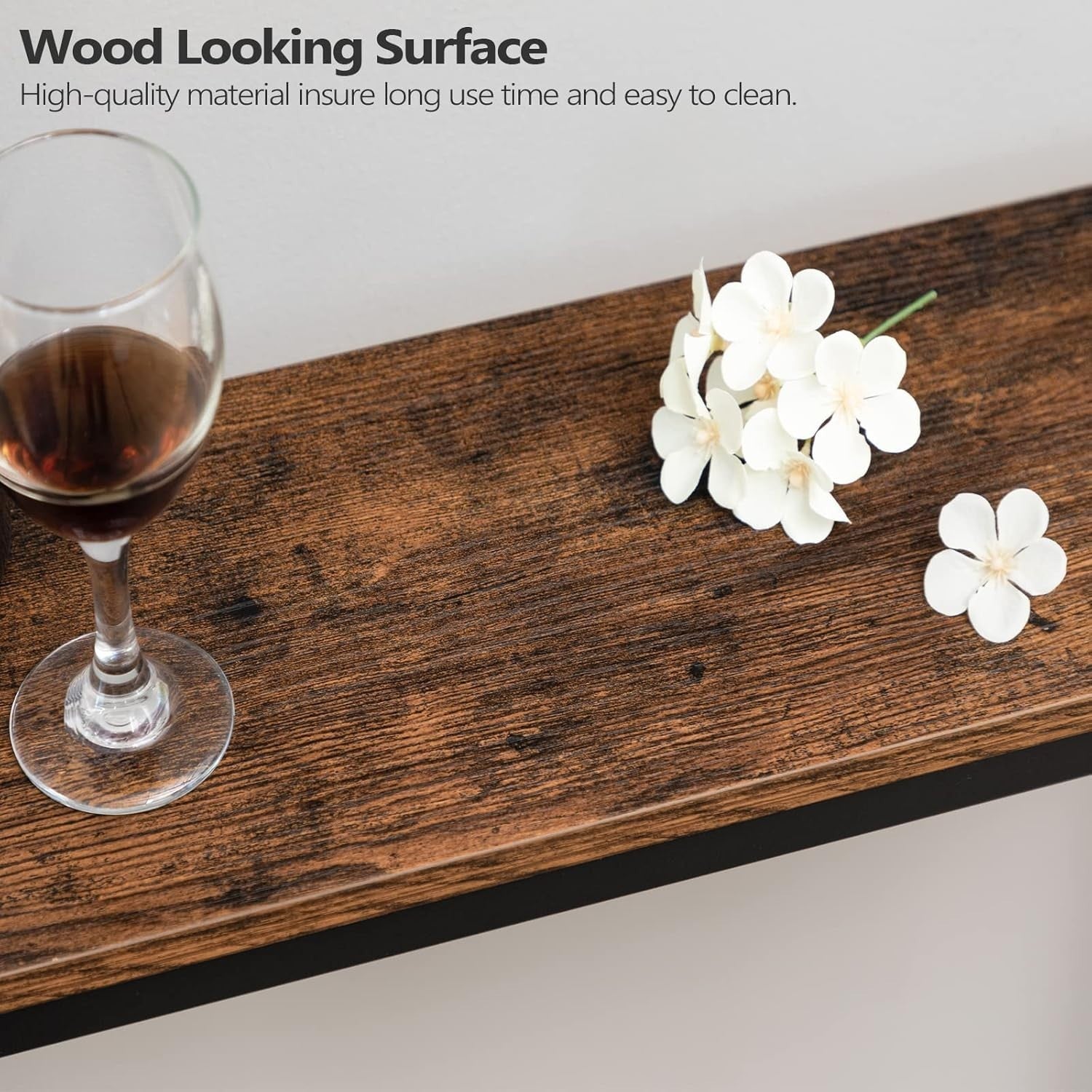 Narrow Console Table 160cm Long Industrial Sofa Side Table with Storage