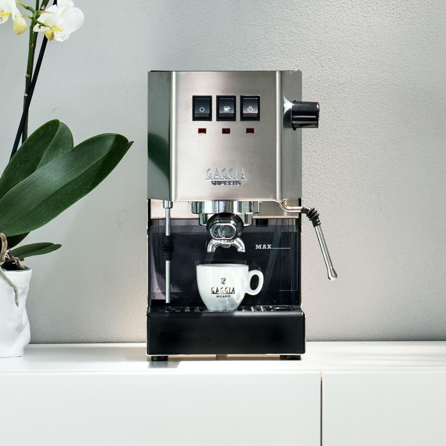 Pro Manual Espresso Machine | Brass Boiler | 1L Tank | Steam Wand 1425W
