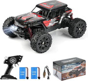 1:14 DIY RC Truck 25KM/H 2WD Off-Road Car with Lights & 2 Rechargeable Batteries