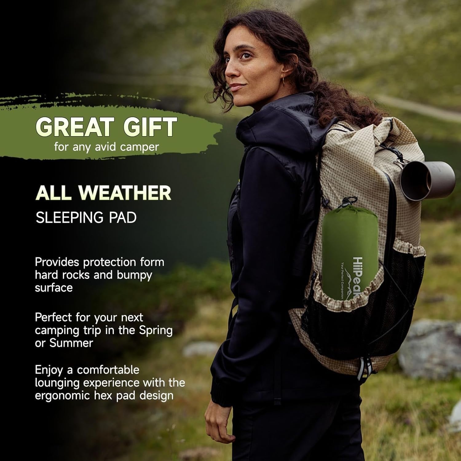 Ultralight Inflatable Camping Sleeping Pad with Built-In Foot Pump, Waterproof
