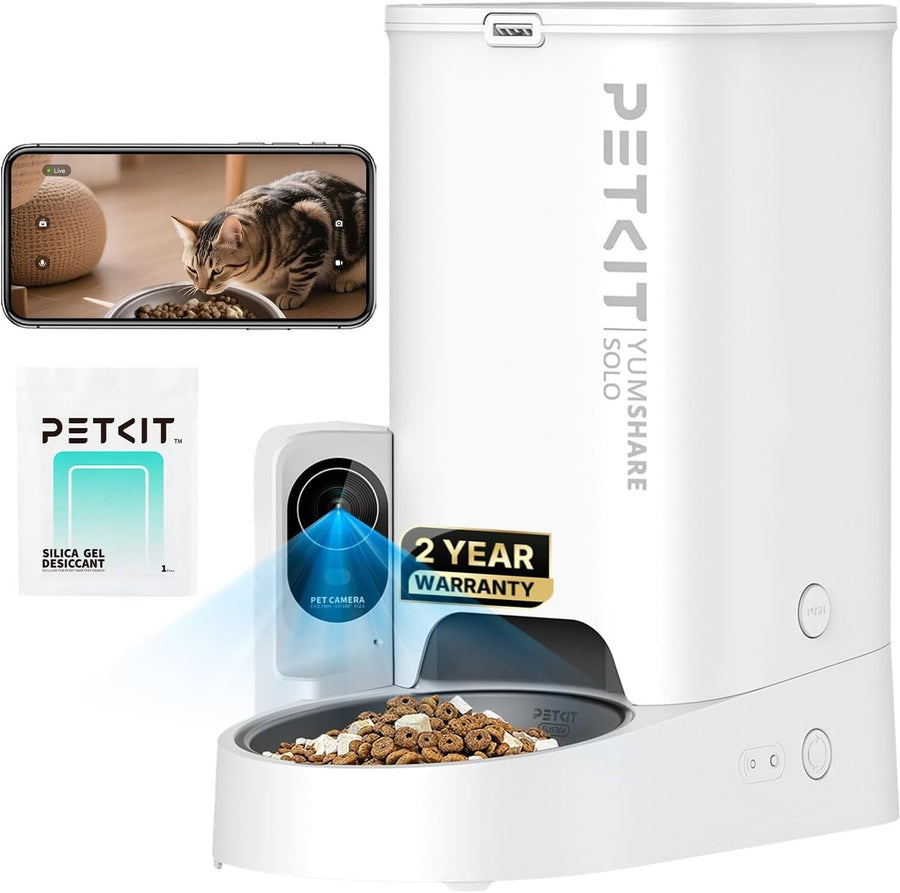 Smart Automatic Pet Feeder Camera 1080P WiFi App Control 3L Food