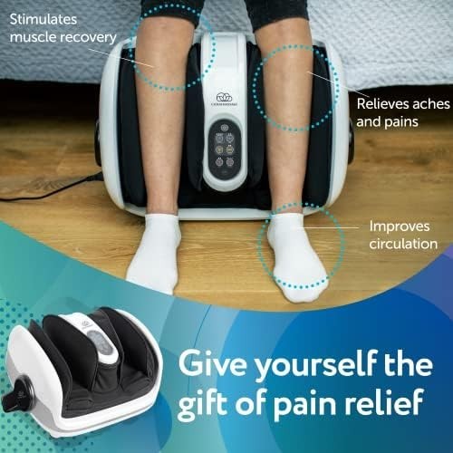 Shiatsu Foot & Leg Massager with Heat Deep Kneading Circulation Therapy