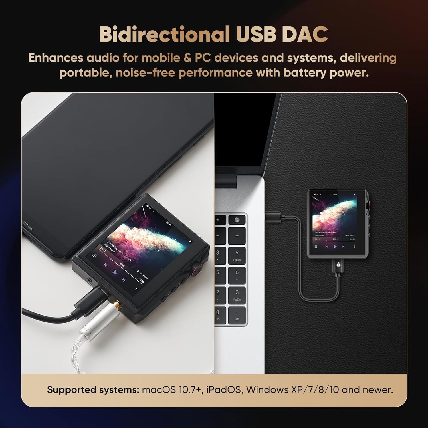 HiFi MP3 Player Dual DAC MQA DSD256 Bluetooth 32GB