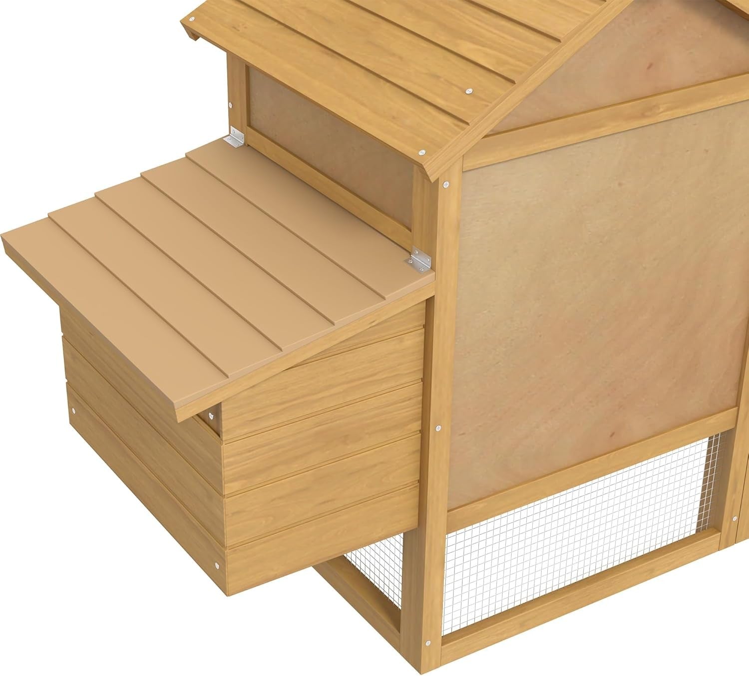 Small Chicken Coop with Run Wooden Hen House Nesting Box Outdoor