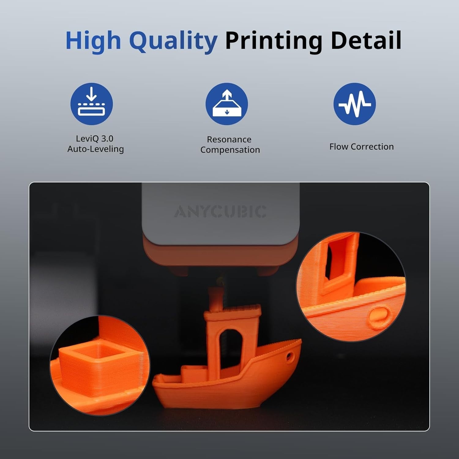 Multi-Color CoreXY 3D Printer 600mm/s Auto Level Dry & Print AI
