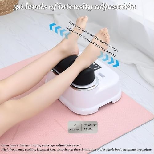 Swing Foot Massager | Passive Aerobic Leg Exerciser, 30-Speed, Remote Control