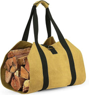 Extra Large Foldable Firewood Carrier Tote Bag – Durable Canvas Log Holder