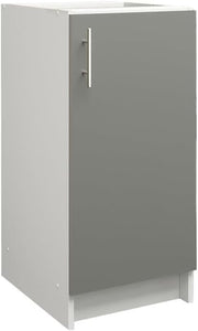 Modern 400mm Grey Matt Kitchen Base Cabinet Cupboard Storage Unit