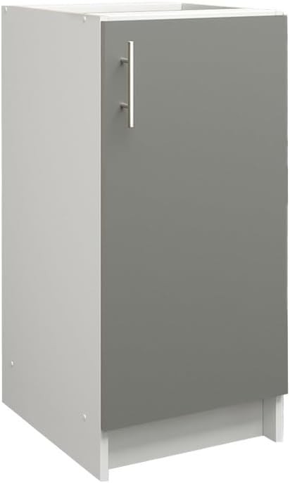 Modern 400mm Grey Matt Kitchen Base Cabinet Cupboard Storage Unit
