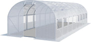 Heavy Duty Polytunnel Greenhouse 4x8m UV Resistant PE Cover with Windows & Steel