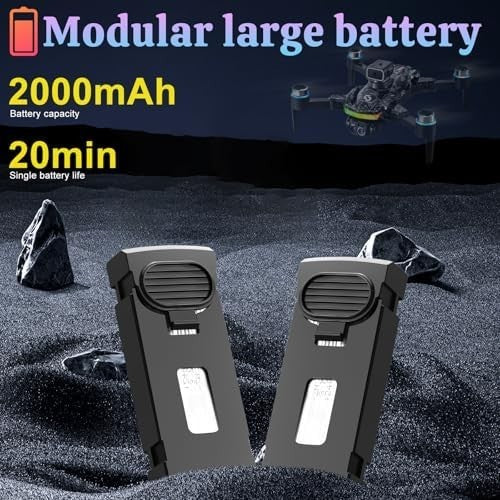 OBEST Mini Drone 1080P Camera Foldable RC Quadcopter 2.4" Screen 2 Batteries