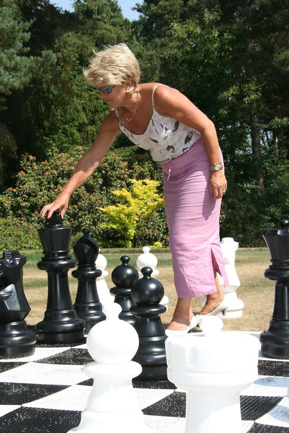 Giant 60cm Outdoor Chess Set Only | Durable 32-Piece Garden Lawn Game