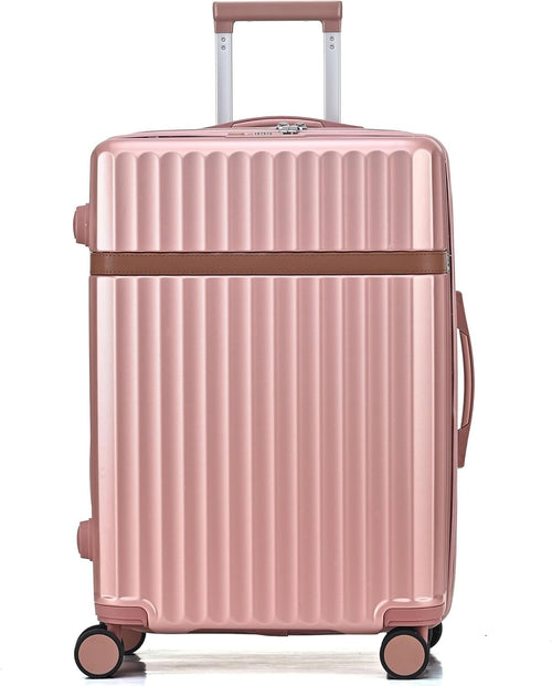 24 Inch Medium Hard Shell Suitcase PC ABS Lightweight Spinner Lock Rose