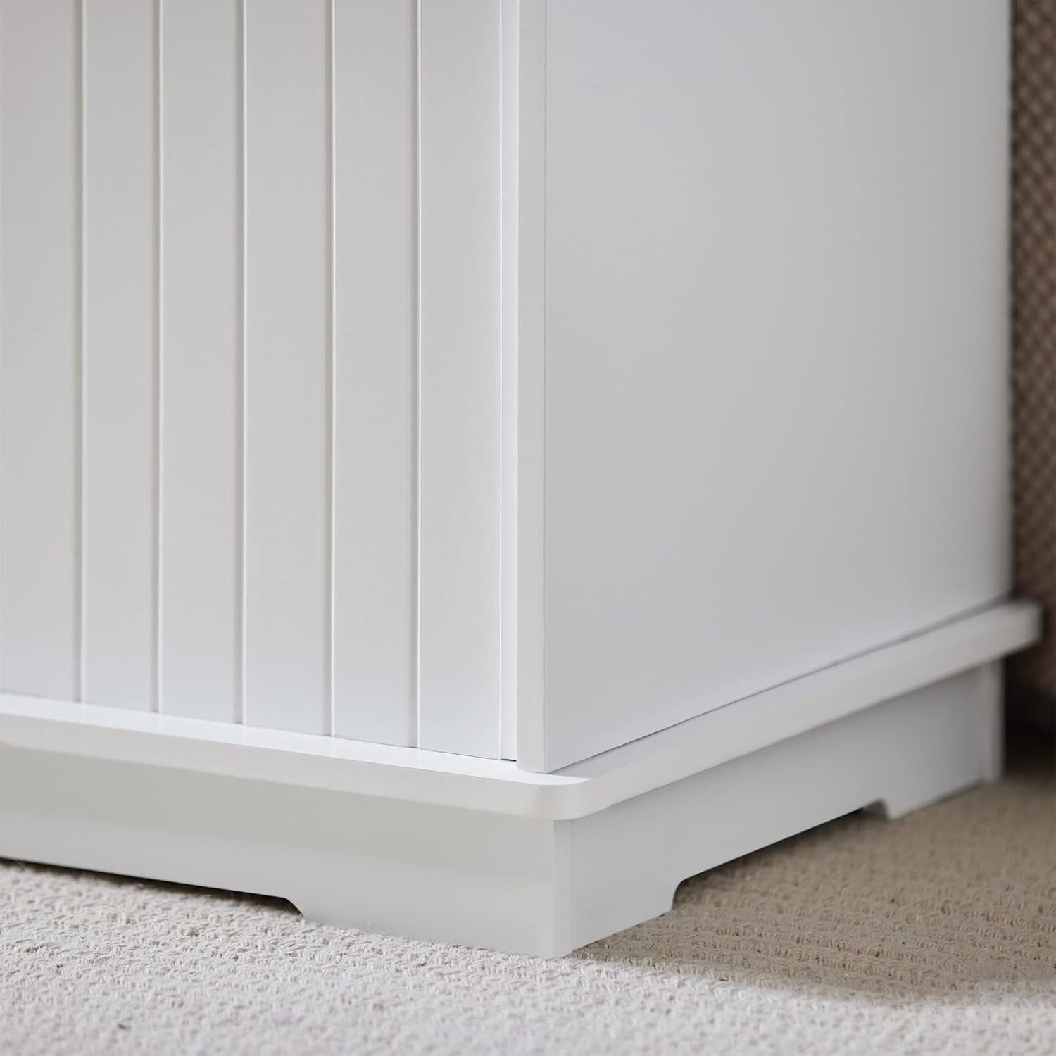 Hallway Shoe Storage Bench with 3 Drawers & Removable Cushion, White