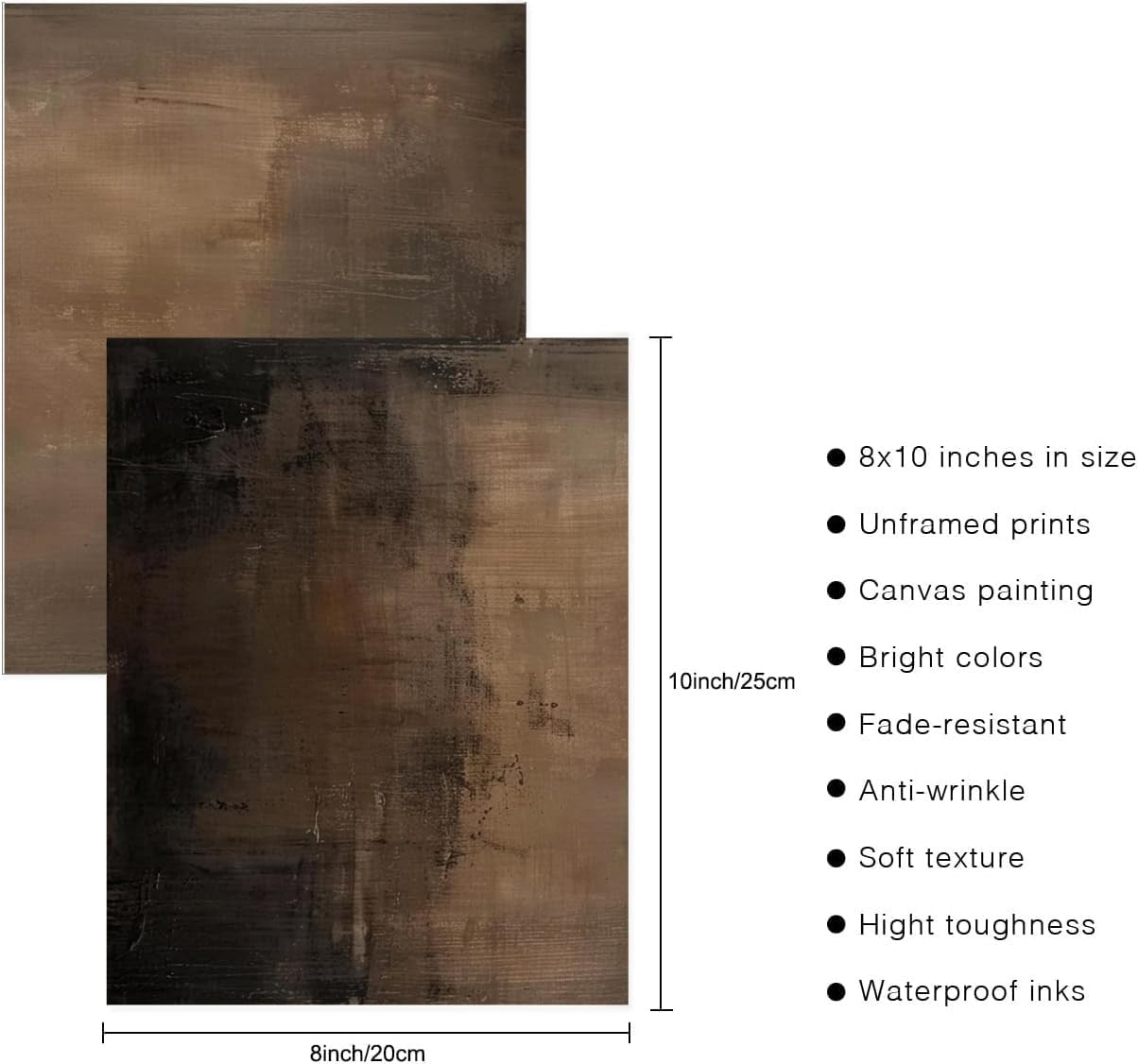 Earth Tone Abstract Wall Art Set 50x75cm Boho Prints