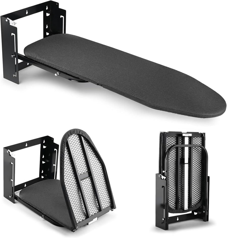 Wall Mounted Folding Ironing Board Height Adjustable Space Saving 36x12in
