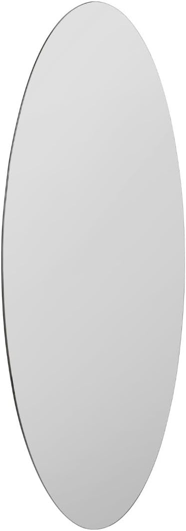XL Frameless Oval Wall Mirror 180x70cm Modern Tall Full-Length Glass