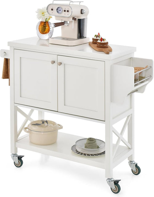 Kitchen Island Trolley Rolling Storage Cart Cabinet Spice Rack Wheels